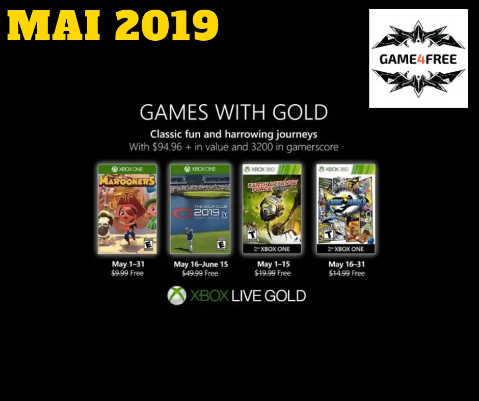 Xbox Live Gold Mai 2019